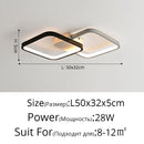 GobekUsa LED Rectangular Chandelier Art Ceiling Light for Living Room Bedroom