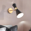 GobekUsa LED Rotatable Wall Lamp Gold Black White Metal Sconce E27 Bulb