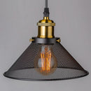 GobekUsa Black Cage Pendant Light Iron Industrial Retro Lighting for Home Decor