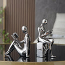 GobekUsa Abstract Figure Bookend Set for Stylish Home Decor & Study Room Ornaments
