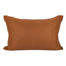 GobekUsa Dark Orange Geometric Petals Leather Patched Lumbar Pillow Cover Luxury Case