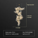 GobekUsa Ginkgo Biloba Chandelier: Elegant Duplex Living Room Hotel Lobby Pendant Light
