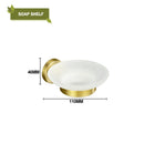 GobekUsa Brushed Gold Bathroom Accessories Set: Wall Mount Shelf, Toilet Paper Holder, Towel Bar, Robe Hook