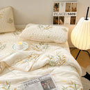 GobekUsa Cool Feeling Silky Summer Comforter & Latex Fitted Sheet Set
