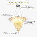 GobekUsa Glazed Gold LED Chandelier for Living Room Clubhouse Villa