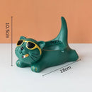 GobekUsa Cute Glasses Cat Ashtray Smoking Accessories Cartoon Animal Shape Gifts Semi-Branded