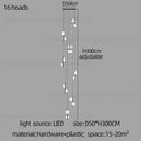 GobekUsa LED Oval Chandelier for Modern Indoor Lighting in Bedroom and Living Room