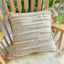 GobekUsa Boho Nordic Tassel Pillow Case - Beige Cotton Linen Cushion Cover