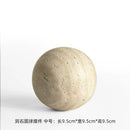 GobekUsa Chestnut Stone Wabi Sabi Wind Round Ball Geometric Rock Ornament Figurines