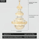 GobekUsa Crystal Chandelier: Villa High Living Room Luxury Lighting