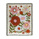 GobekUsa Geometric Cotton Knitted Sofa Blanket & Tapestry