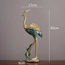 GobekUsa Crane Bird Sculpture: Handcrafted Resin Ornament for Home Decor
