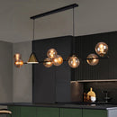 Nordic Glass Globe Pendant Chandelier in Smoky Grey