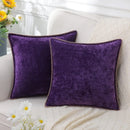 GobekUsa Blue Chenille Cushion Covers 18x18 Luxury Throw Pillow Cover for Home Decor