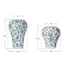 GobekUsa Blue and White Porcelain Ceramic Vase Chinese Retro Style Home Decoration Flowerpot