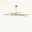 GobekUsa LED Glass Chandelier with Etched Rods for Dining Room, Kitchen, Bedroom - Modern Pendant Lighting
