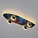 GobekUsa Cartoon Skateboard Ceiling Light for Children's Room