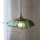 GobekUsa Japanese Sunflower Glass Pendant Lights Modern Brass Hanglamp Fixture