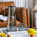 GobekUsa Gray Glass Water Pitcher with Handle Large-capacity Tea Pot Juice Jug