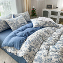 GobekUsa Cartoon Heart Plant Floral Print 3Pcs Set (Duvet Cover + Pillowcases)