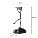 "GobekUsa Resin Paper Airplane Cloud Figure for Home Decor - Black Cartoon Abstract Figurine"