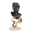 GobekUsa Geometric Abstract Face Metal Statue Figurine Home Decoration