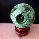 GobekUsa Jade & Stone Dragon Phoenix Ball Set Feng Shui Decor