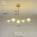 GobekUsa Gold Glass Ball LED Pendant Light for Kitchen Dining Room Lighting