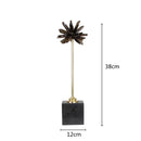 GobekUsa Crystal Handicraft Artificial Flower Metal Figurine Home Decor Accessory