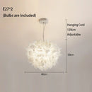 GobekUsa LED Petal Ceiling Chandelier for Living Room, Dimmable Round Bedroom Lamp
