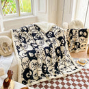 GobekUsa Cartoon Print Cozy Blanket - Milk Velvet & Cashmere - Winter/Spring Duvet Cover
