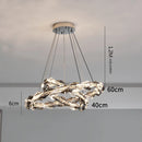 GobekUsa Crystal Chandelier for Luxury Living Spaces ★ Modern Duplex Ring Light Fixtures