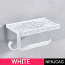 GobekUsa Aluminum Toilet Paper Holder with Phone Rack and Hook