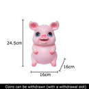 GobekUsa Cartoon Pig Child Savings Jar Piggy Bank Desk Decoration Resin Sculpture