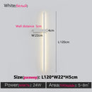 GobekUsa Black Long Strip Wall Lamp - Modern Minimalist Bedroom Living Room TV Wall Light