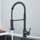 GobekUsa Black Flexible Kitchen Faucet Pull Down Mixer Tap Swivel Stream Sprayer Nozzle