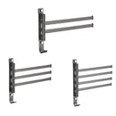 GobekUsa Gray Aluminum Swivel Towel Hanger: Wall Mounted Folding Bathroom Towel Bar