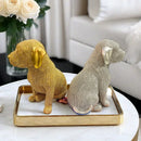 GobekUsa Labrador Resin Dog Statue for Bookshelf and Office Display