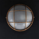 GobekUsa Bronze Metal Glass Outdoor Ceiling Lamp Flush Mount Waterproof Retro Yard Light