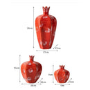 GobekUsa Handmade Pomegranate Ceramic Vase: Stylish Home Decor & Flower Arrangement Accessory