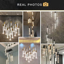 GobekUsa Crystal Circular Staircase Chandelier for Villa Duplex Foyer Decoration