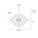 GobekUsa Glass Bubble Ceiling Chandelier LED Living Room Bedroom Decor Minimalist Hanging Lamp