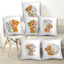 GobekUsa Cute Cartoon Bear Animal Pillow Case Cushion Cover for Sofa, Children Room Decor