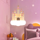 GobekUsa Castle Kids Chandelier LED Light for Bedroom Decor