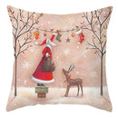 GobekUsa Christmas Soft Plush Cushion Cover Cute Rabbit Deer Pillowcase 45x45cm