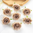 GobekUsa 10Pcs Silk Blue Rose Wedding Party Decoration DIY Bridal Accessories Artificial Flowers