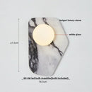 GobekUsa Green Marble Stone LED Wall Sconce Lighting for Bedroom and Hallway