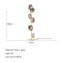 GobekUsa Glass Shade LED Floor Lamp for Home Decor, Living Room, Bedroom, Minimalist Design