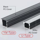 GobekUsa LED Aluminum Profile Recessed U/YW-Shape Hidden Channel Milky Cover Bar Strip Light