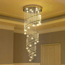 GobekUsa Crystal Chandelier: Modern Luxury LED Hanging Light for Staircase, Living Room, Hallway